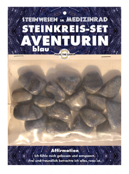 Aventurin blau -Rohsteine- Steinwesen im Medizinrad Steinkreisset