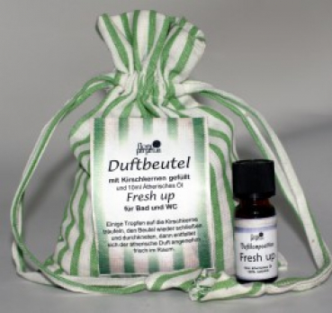Duftsack -Fresh up- grün mit 10ml Ätherischem Öl